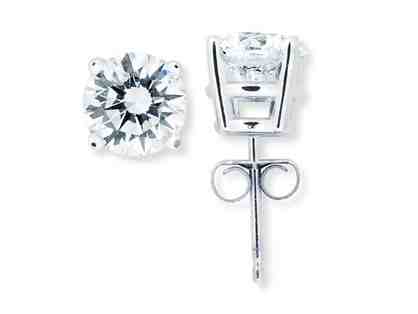 Classic Diamond Solitaire Earrings: 1.0-Carat Total Weight