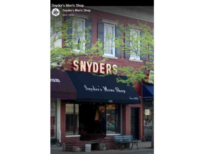 Snyder's Men's Shop - $50 Gift Certificate - Goshen Merchants Care