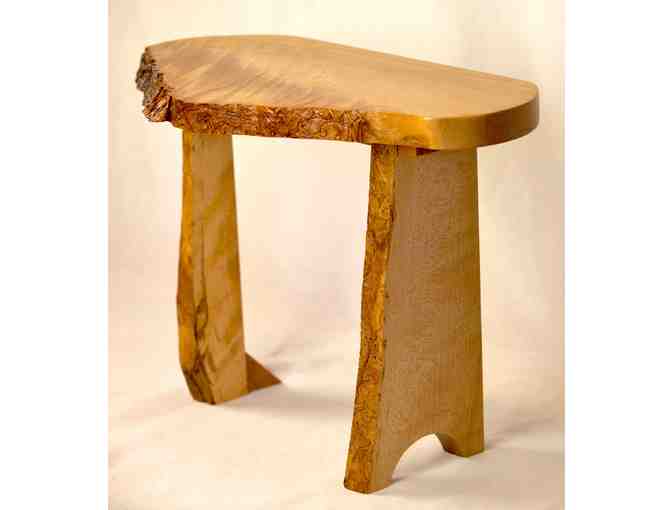 All-Beech Side Table with Live Edges