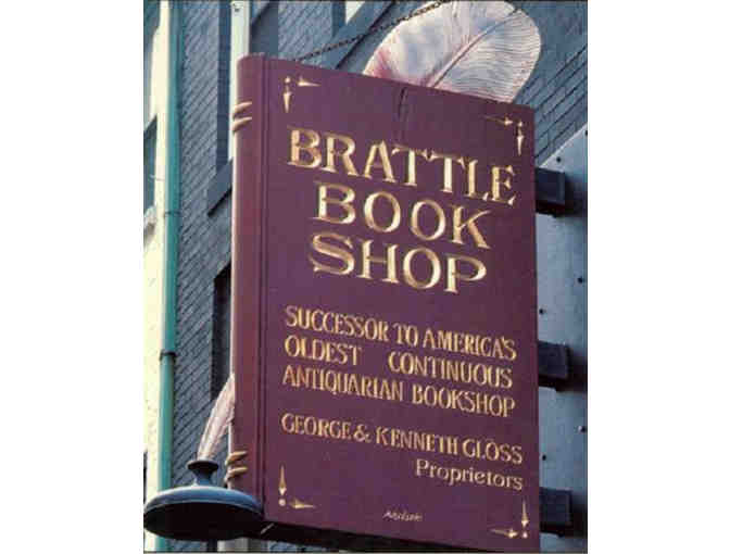 $100 Gift Certificate to use at Brattle Book Shop