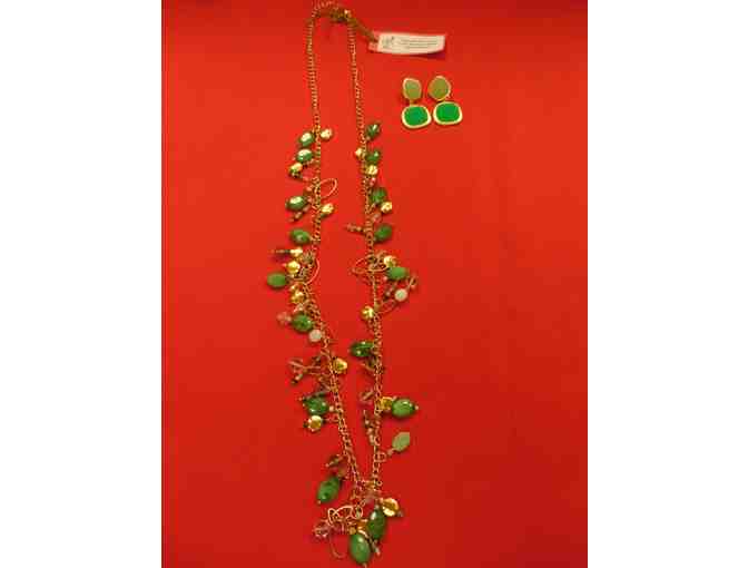 Hand-crafted Green Lucite Jewelry Set