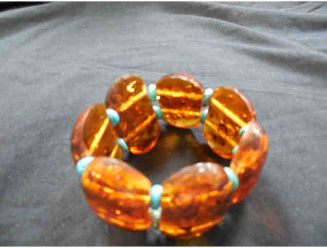 Amber and Turquoise Bracelet