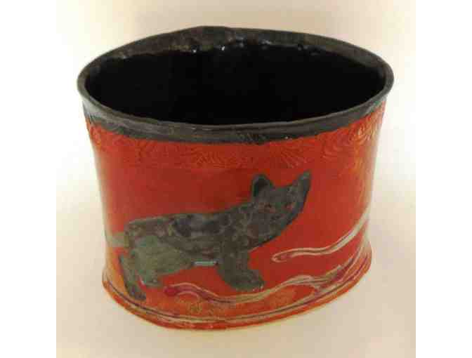 Clay Cats - Cat Pottery Planter