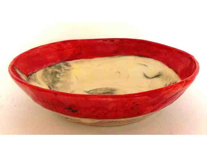 Clay Cats - Large Bowl with Cat