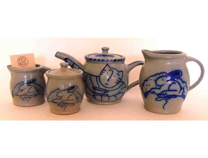 Clay Cats - Pennsylvania Redware Tea Set