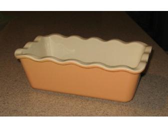 Emile Henry Ruffled Loaf Pan - Peach color