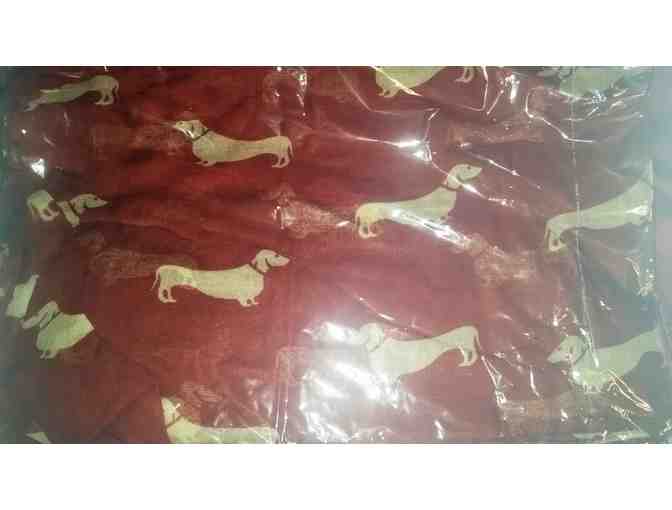 Burgundy Dachshund Ladies Scarf/Sarong