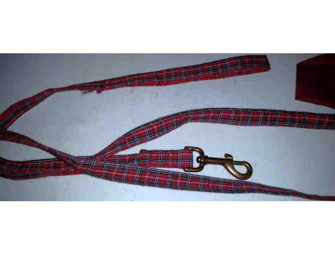 6 ft Red Plaid Cotton Leash