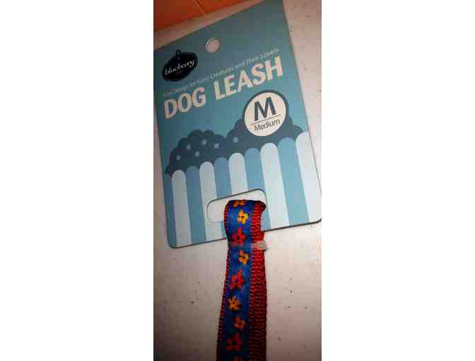 4 Ft Floral Garden Blue Magic Dog Leash by Blueberry Pet (NEW)