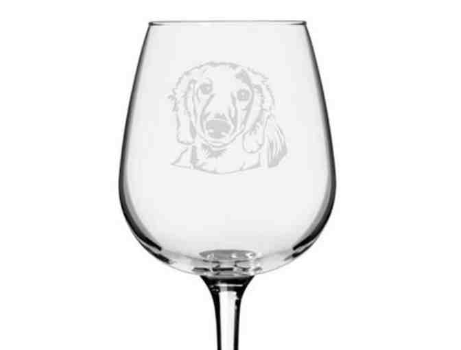 Dachshund Etched Wine Glasses (Set of 2)