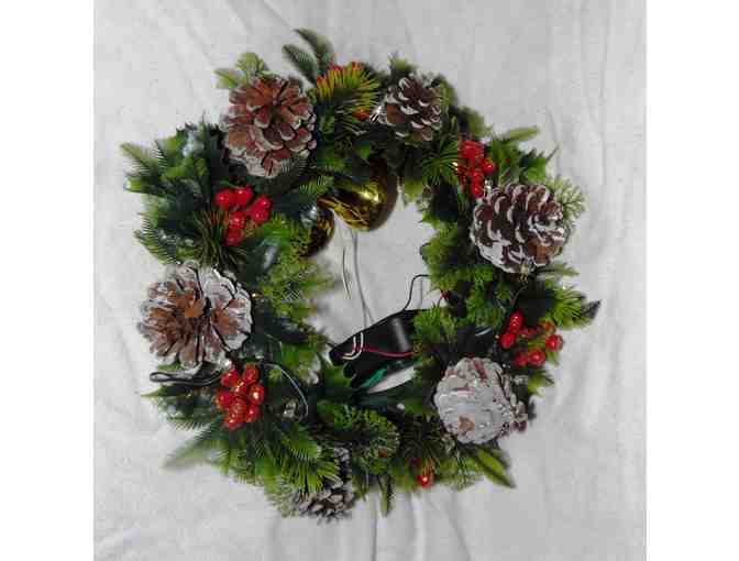 Battery Operated Music and Lights 12' Christmas Wreath