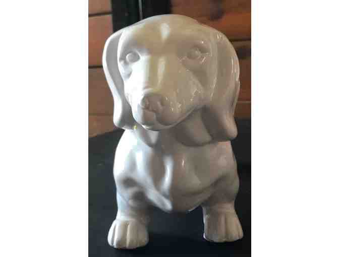 Glass Dachshund statue