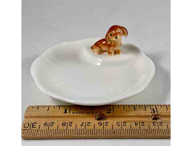 Pin Dish - Bone China - Japan Vintage dachshund Pin Dish / Plate