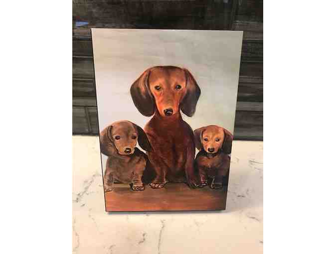Painted Dachshund Stand-Up Plaque