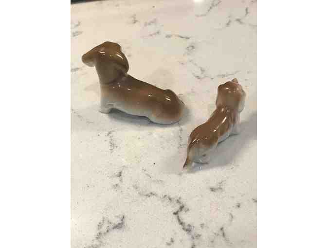 Set of porcelin Dachshund Figurines