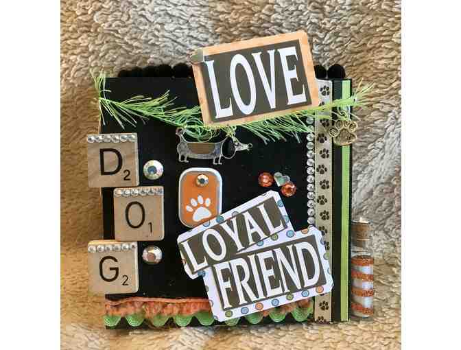 Original Wood Panel Dachshund Art 'Loyal Friend'