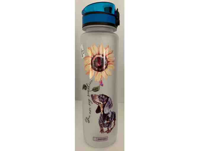 Premium Infuser Water Bottle - Dachshund!! Reminder to drink water! - MISSING WRIST STRAP