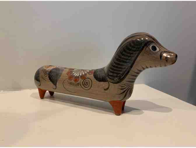 Pottery! Made in Mexico 'vintage' hand-painted dachshund! Beautiful & Unique!