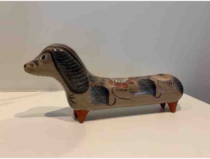 Pottery! Made in Mexico 'vintage' hand-painted dachshund! Beautiful & Unique!