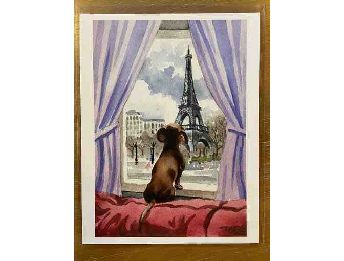 'Dachshund in Paris' Art Print