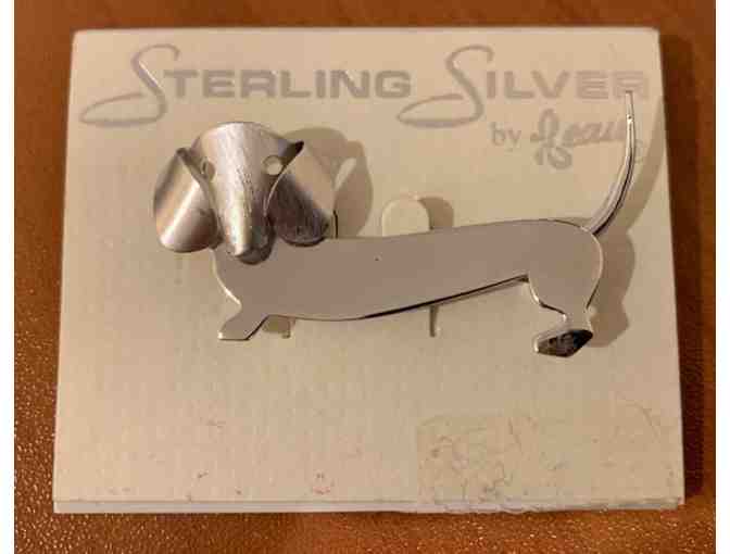 Beau Sterling Silver Dachshund Pin
