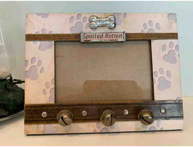 Spoiled Rotten Picture Frame with a bone and bells