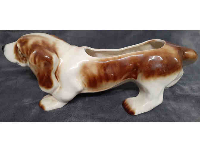 Vintage McCoy Valet / Planter Dachshund! Made in USA! From 1950's! LARGE!