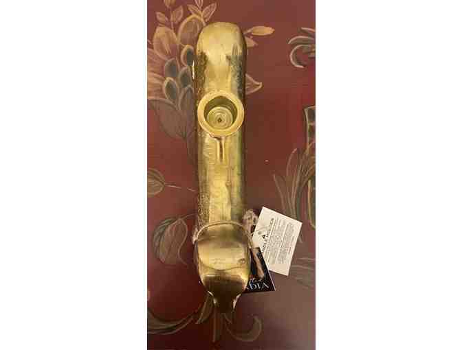 Brass Dachshund Candlestick Holder