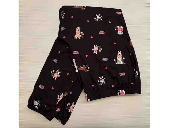 JoySpun Two Piece SUPER SOFT puppy dog pajama set - Size Large (12 - 14)
