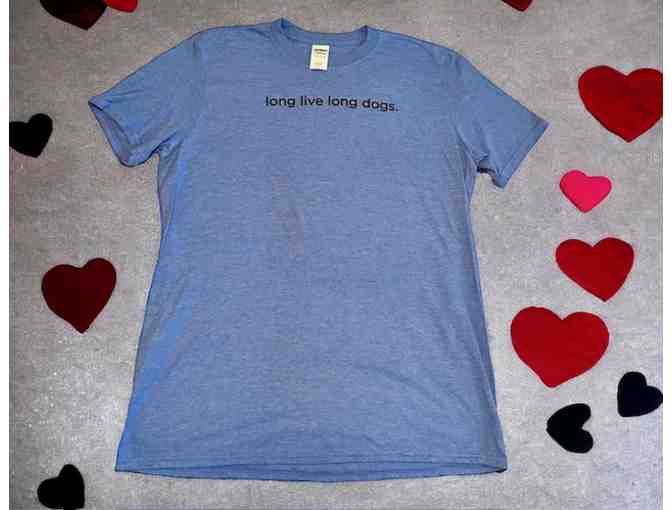 Short Sleeve Unisex Crew long live long dogs T-Shirt -- Size LARGE