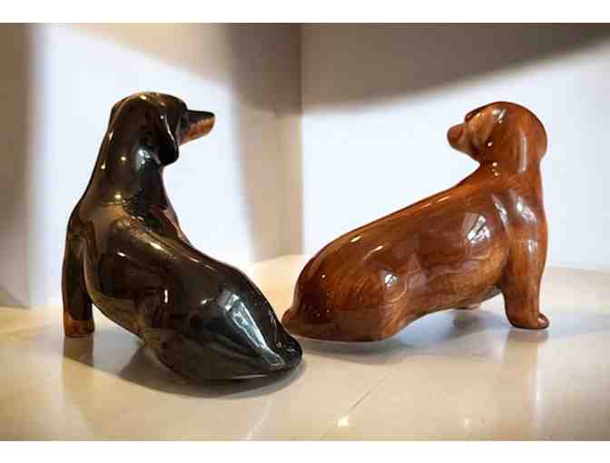 Quail Ceramics Dachshunds Salt and Pepper Set - VERY Unique