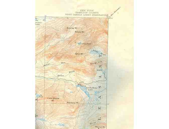 West Canada Lakes Quadrangle Topographical Map, 1947