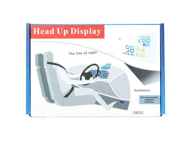 Multi Car Head Up Display System Speed & Engine Details Showing OBD II Insert Design for N