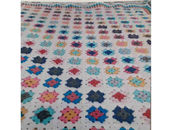 Handmade, Multi-Colored Crocheted Afghan - 54' x 41'