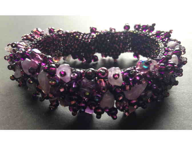 Purple Beaded Jewelry Set
