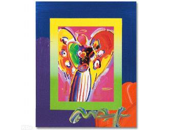 ANGEL WITH HEART!  ORIGINAL WORK!!  RENOWNED ARTIST PETER MAX!!!