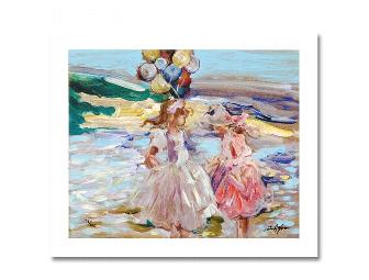 'Two Girls At The Beach' by Rita Asfour