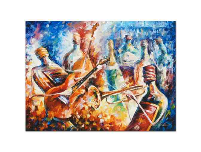 'Bottle Jazz II' LIMITED EDITION Giclee on Canvas by Leonid Afremov!