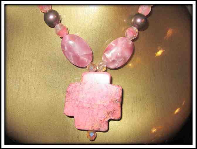 #18: 1/Kind Gemstone Necklace FEATURES GENUINE TURQUOISE IN PINK!