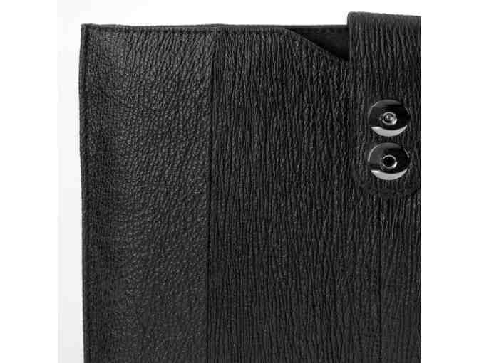 ***iLuxury! Black Leather iPad Sleeve! Made from Genuine Shark Leather!