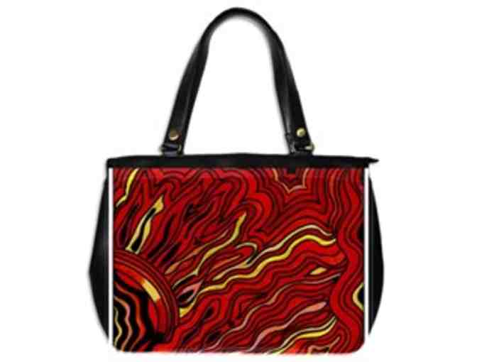 *'EXCLUSIVELY YOURS!':  CUSTOM MADE ART TOTE BAG!  'FLAMING HOT!'