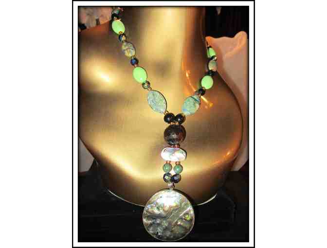 #28:  1/KIND GEMSTONE NECKLACE