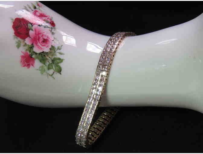 BR-25:  Beautiful 18kt Gold/Sterling  Bracelet from Charles Winston!