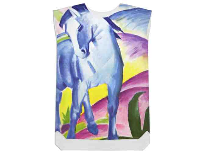 'BLUE HORSE' by Franz Marc: SILKY! Versatile Shift Dress!
