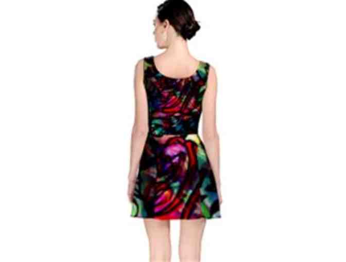 'FLORAL ABSTRACT 3' by WBK:  Delightful 'Skater' Dress, Exclusively YOURS!