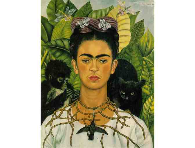 'Self Portrait With Necklace Of Thorns' by Frida KAHLO:  FREE Leather ART WATCH w/BID!