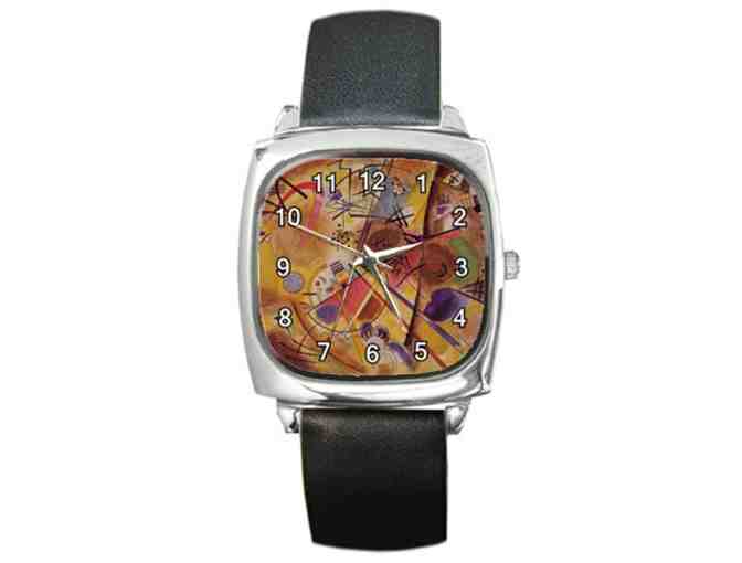 'Small Dream In Red' by KANDINSKY:  Free Leather Band ART WATCH w/BID!