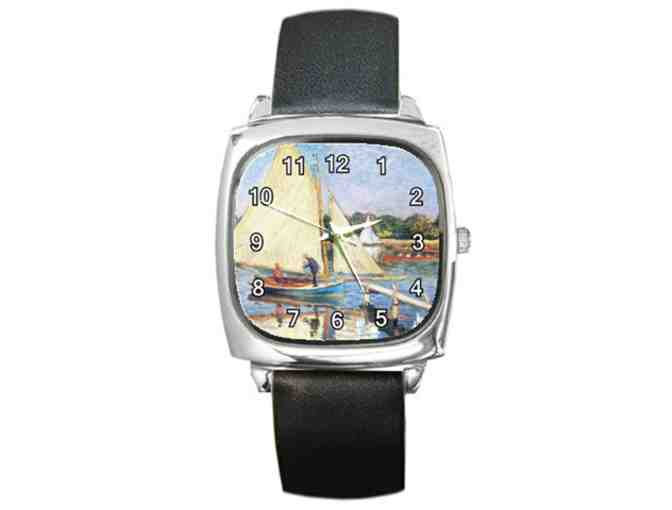 'Boaters At Argenteuil' by Claude MONET: Leather Band ART watch!