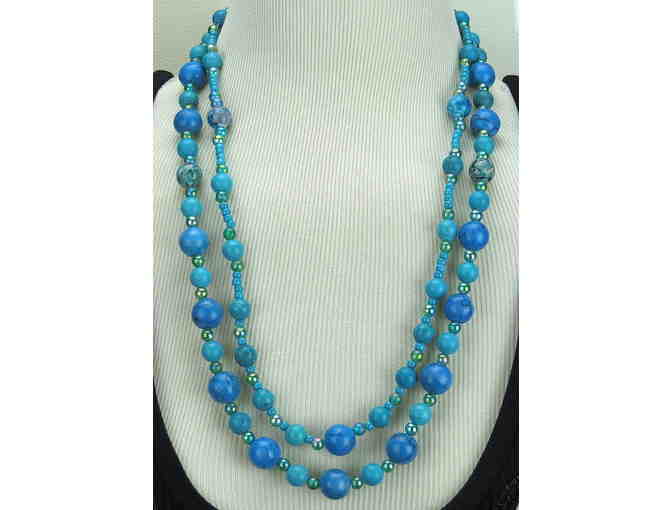 !!2!! NECKLACES=THREE LOOKS! 1/KIND GEMSTONE NECKLACE #288 & 289 ENSEMBLE!