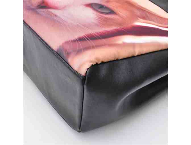 'Panther Eyes': ! Leather Art Tote:  Custom Made IN THE USA! Exclusive To ART4GOOD Auction